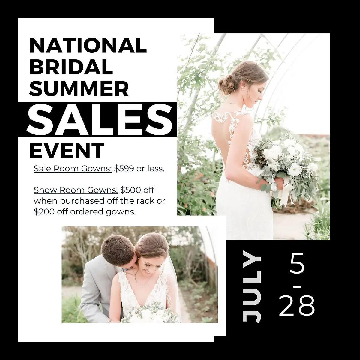 National Bridal Summer Sale